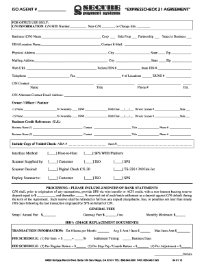 ExpressCheck 21 Agreement