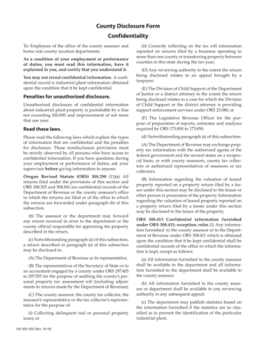Oregon County Disclosure Form