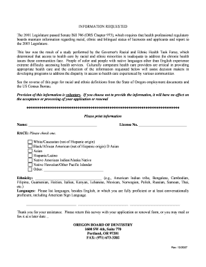 Oregon Health Professional Diversity Survey