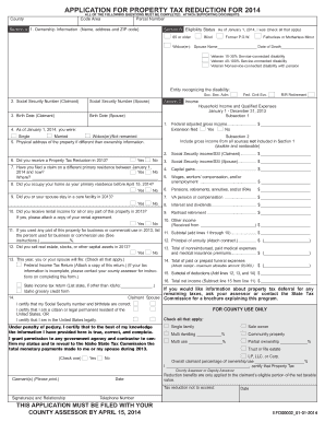 Idaho Property Tax Reduction Application