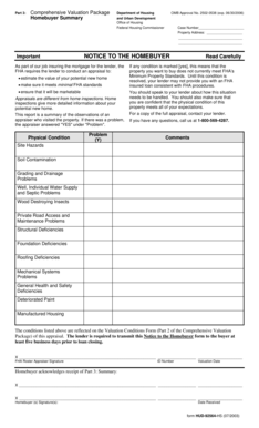 FHA Homebuyer Summary Notice