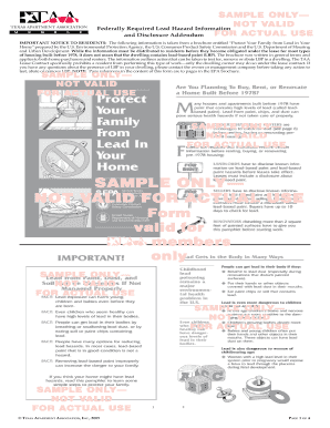 Lead Hazard Disclosure Addendum