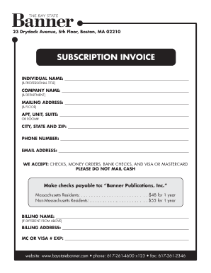 Subscription Renewal Form