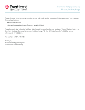 Home Affordable Modification Program Hardship Affidavit