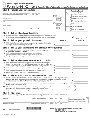 Illinois Amended Withholding Income Tax Return