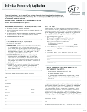 AFP Individual Membership Application