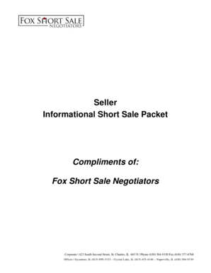 Seller Short Sale Checklist