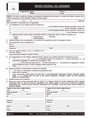 Broker Referral Fee Agreement