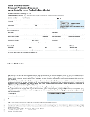 Work Disability Claim Form