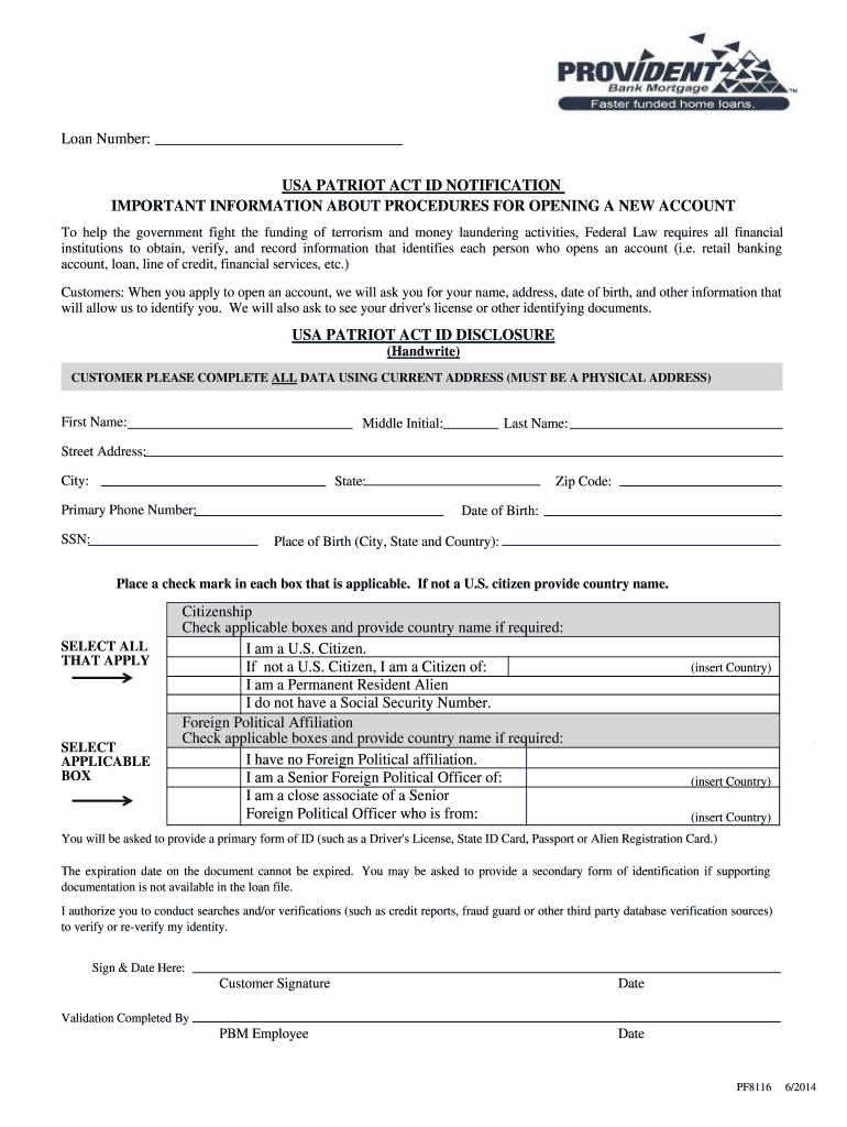 customer identification program template Preview on Page 1