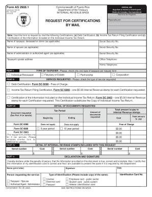 Puerto Rico Request for Certifications