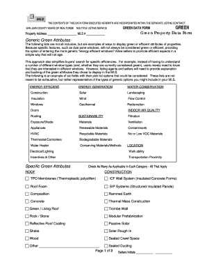 Green Property Data Form