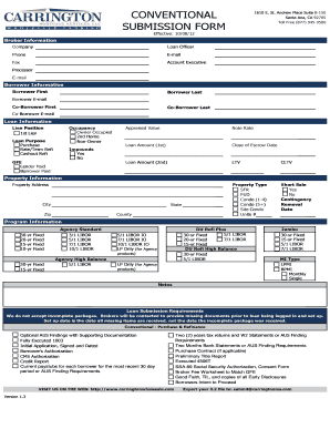 Conventional Loan Submission Form
