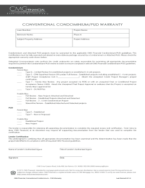 Condo Review Type S Warranty