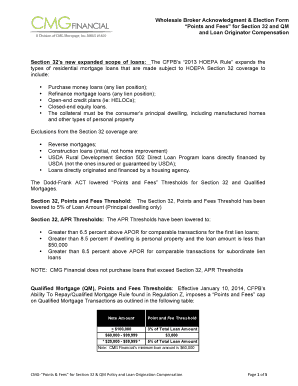 Wholesale Broker Acknowledgment Form