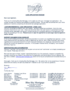 Uniform Residential Loan Application