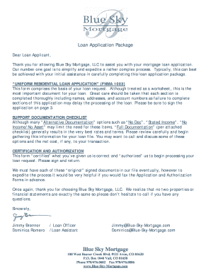 Uniform Residential Loan Application