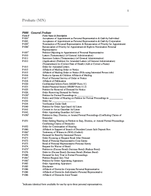 Minnesota Probate Forms