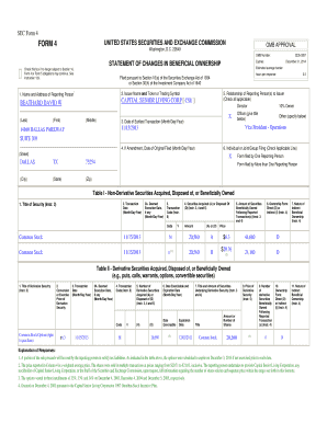 SEC Form 4 Statement of Changes in Beneficial Ownership
