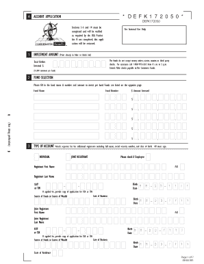 Commerce Funds Account Application