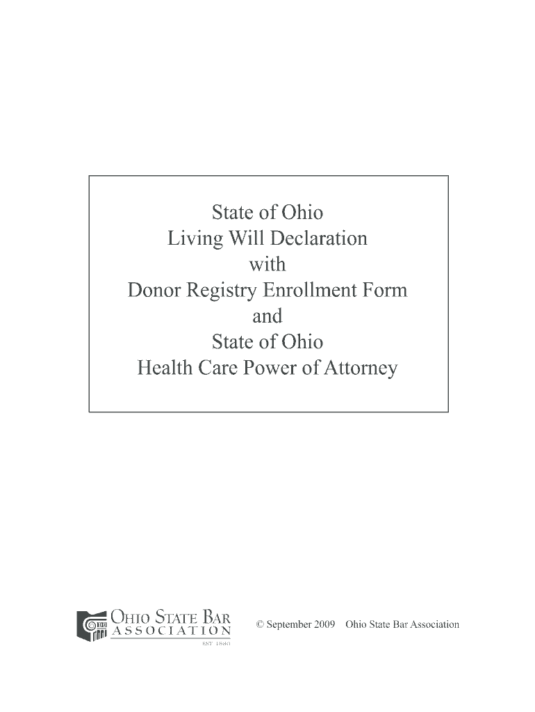 ohio advance directives fillable 2022 Preview on Page 1