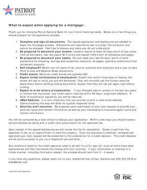 Patriot National Bank Mortgage Application