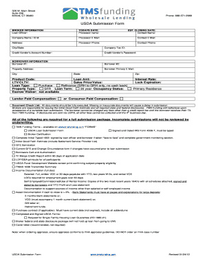 USDA Loan Submission Form