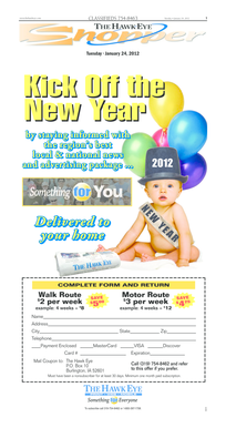 The Hawkeye Subscription Form