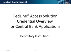 Federal Reserve FedLine Access Credential Form