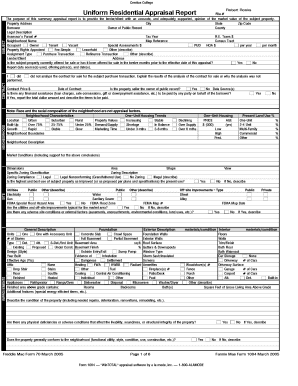 Uniform Residential Appraisal Report