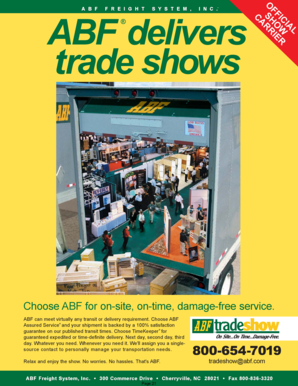 ABF Freight Shipping Instructions