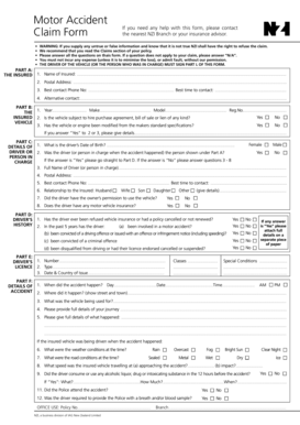 Motor Accident Claim Form