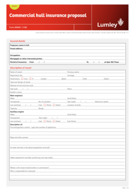 Commercial Hull Insurance Proposal