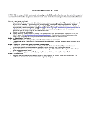 Instruction Sheet for UCR-1 Form (NOTE: This form is provided to assist you in maintaining required information - naruc