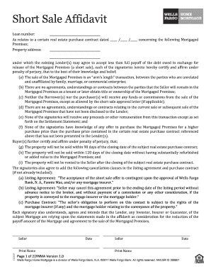 Short Sale Affidavit