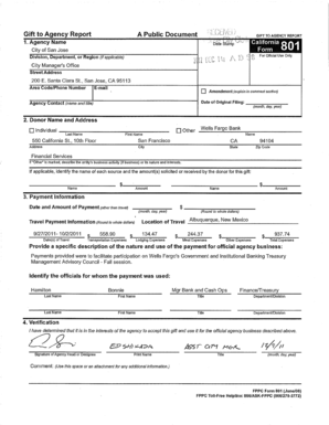 Gift to Agency Report Form