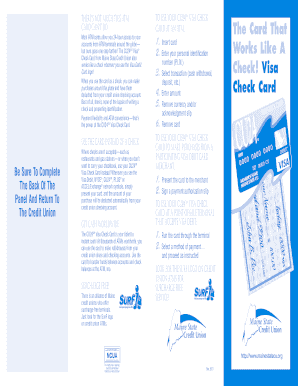 CU24sm Visa Check Card Application