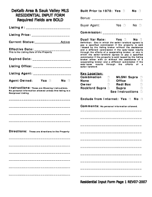 Real Estate Listing Agreement