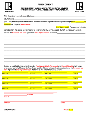 Real Estate Purchase Agreement Amendment