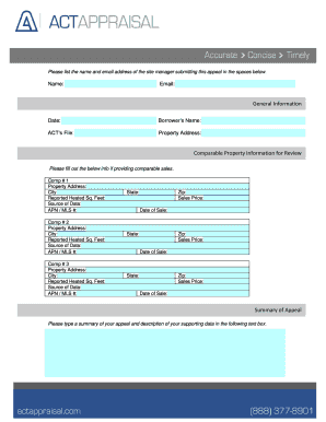 Property Value Appeal Form