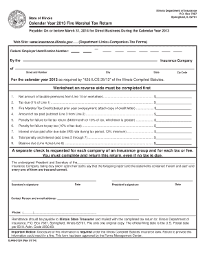 Illinois Fire Marshal Tax Return