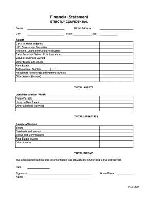 List of accounting standards pdf - Personal Financial Statement - Ohio - bizbrokerage