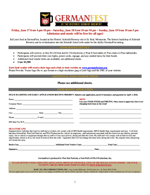 Download Your Food Application Here - germanfestmn