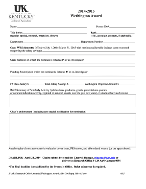 S: AES Research Office Awards Wethington Award 2014-2015 app 2014-15 - research ca uky