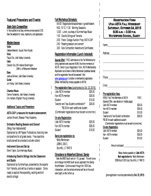 The 2006 Annual Fall Workshop of the Utah Chapter of the American String Teachers Association will focus for the first time on