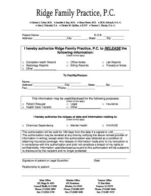 Medical Records Release Form