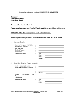 Calbo meaning - Hyprop Investments Limited EXHIBITIONS CONTRACT Date of - stoneridge co