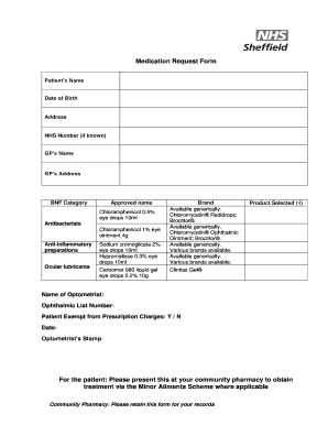 Medication Request Form