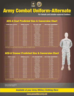 Fillable Online Army Combat Uniform-Alternate Fax Email Print - pdfFiller