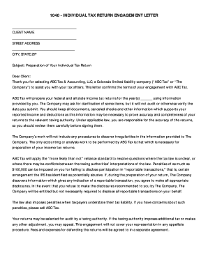 Lease amendment to remove tenant - B1040b - bindividual tax returnb engagement letter - ABC Tax amp Accounting